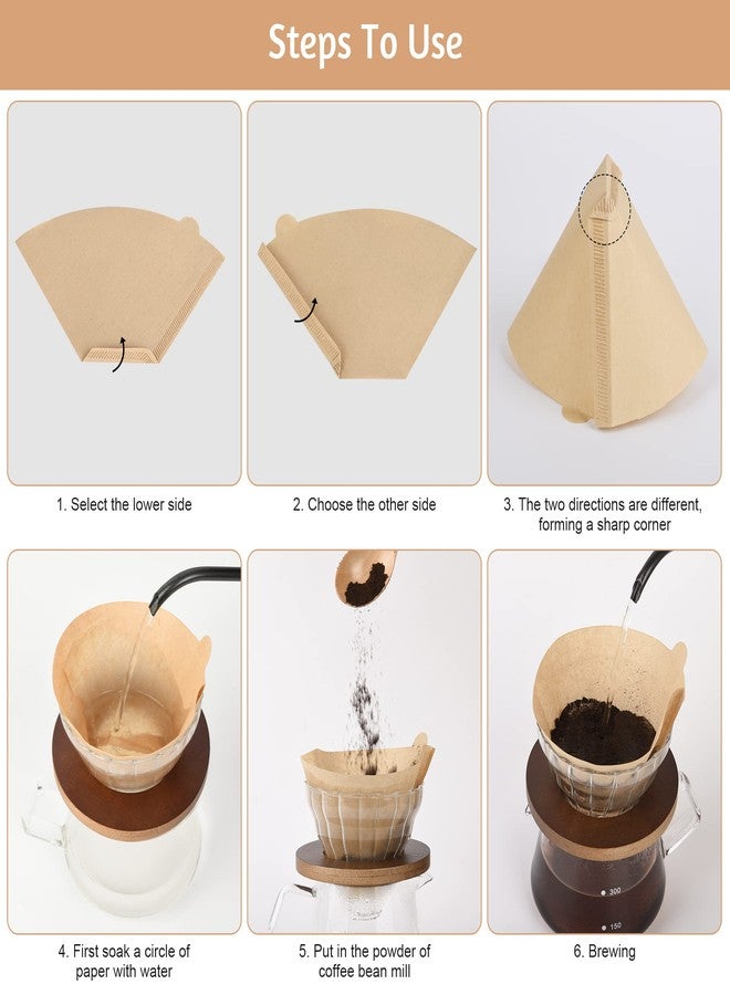 Hogurity Coffee Filters #4,200 Count Disposable Coffee Filters 8-12 Cup,No Blowout,Unbleached Natural Coffee Filters 4 Cone Paper for Pour Over Coffer Makers/Coffee Dripper Cones - Image 5