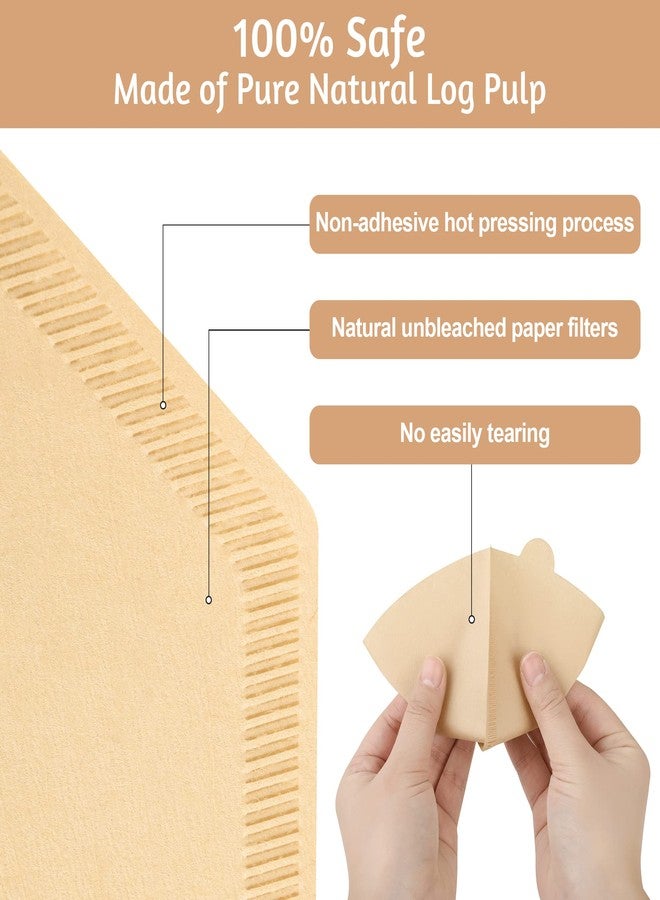 Hogurity Coffee Filters #4,200 Count Disposable Coffee Filters 8-12 Cup,No Blowout,Unbleached Natural Coffee Filters 4 Cone Paper for Pour Over Coffer Makers/Coffee Dripper Cones - Image 3