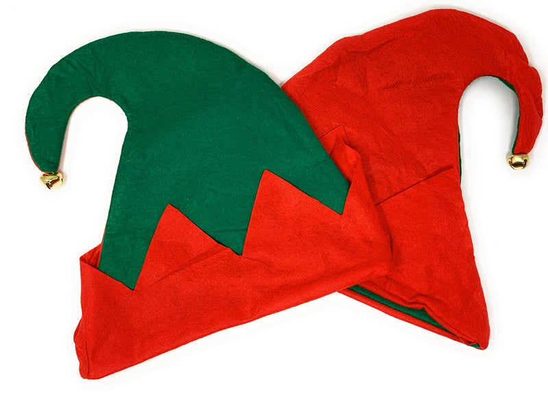 Funiverse Bulk 12 Pack Christmas Elf Hat with Jingle Bell - Adult Sized and Perfect for Any Christmas Holiday Event - Image 1