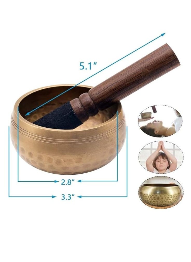 Generic Tibetan Singing Bowls Set, Meditation Sound Bowl hand Hammered in Nepal For Yoga, Meditation, Mindfulness, Healing & Chakra balancing  - Image 2
