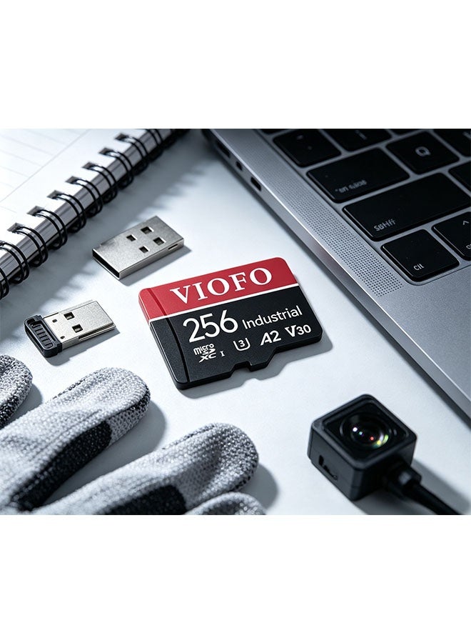 فيوفو بطاقة ميكرو سد صناعية VIOFO 256 جيجابايت، بطاقة ذاكرة عالية السرعة U3 A2 V30 مع محول، تدعم تسجيل مقاطع فيديو فائقة الدقة 4K - Image 2