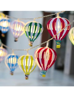 Excefore String Lights, Hot Air Balloon String Lights, Multicolor 20 LED 10 Ft Hanging Garland, Battery Operated Balloon Decorations for Wedding, Birthday, Room, Wall, and Party Hanging Decor  - Image 1