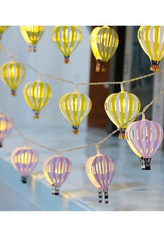 Excefore String Lights, Hot Air Balloon String Lights, Multicolor 20 LED 10 Ft Hanging Garland, Battery Operated Balloon Decorations for Wedding, Birthday, Room, Wall, and Party Hanging Decor  - Image 2