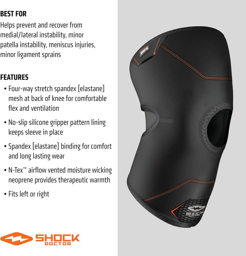 Shock Doctor Knee Brace Compression Sleeve Support for Pain Relief and Healing - Image 4