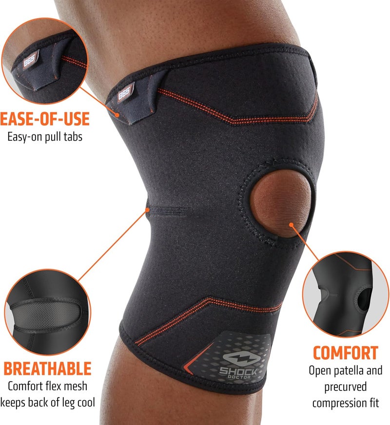 Shock Doctor Knee Brace Compression Sleeve Support for Pain Relief and Healing - Image 2