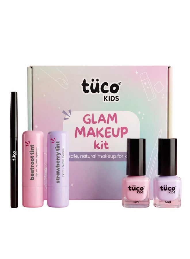 TuCo صندوق مكياج Tuco® للفتيات | مجموعة مكياج عضوية وآمنة | هدية مثالية للحفلات (للأعمار من 4 إلى 15 سنة) | مناسب للسفر ومُنتج لم يُختبر على الحيوانات - Image 1
