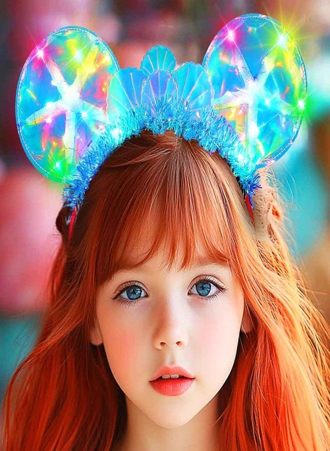 JONKY Light up Mouse Ear Headband Mermaid Costume Hair accessories for Women - Image 5