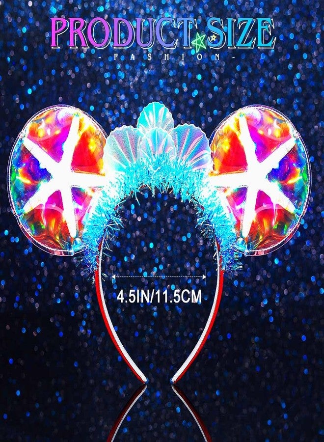 JONKY Light up Mouse Ear Headband Mermaid Costume Hair accessories for Women - Image 2