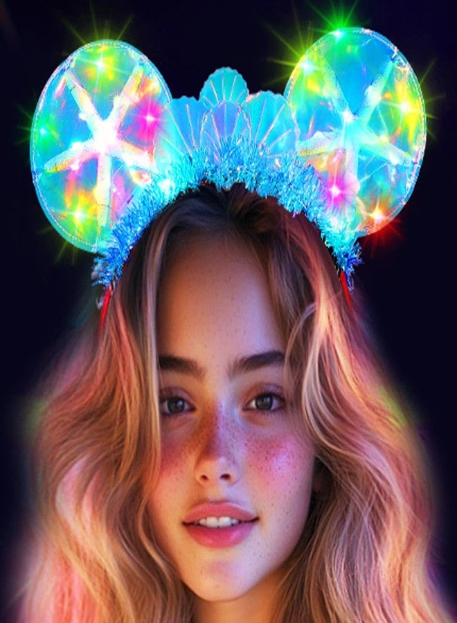 JONKY Light up Mouse Ear Headband Mermaid Costume Hair accessories for Women - Image 1