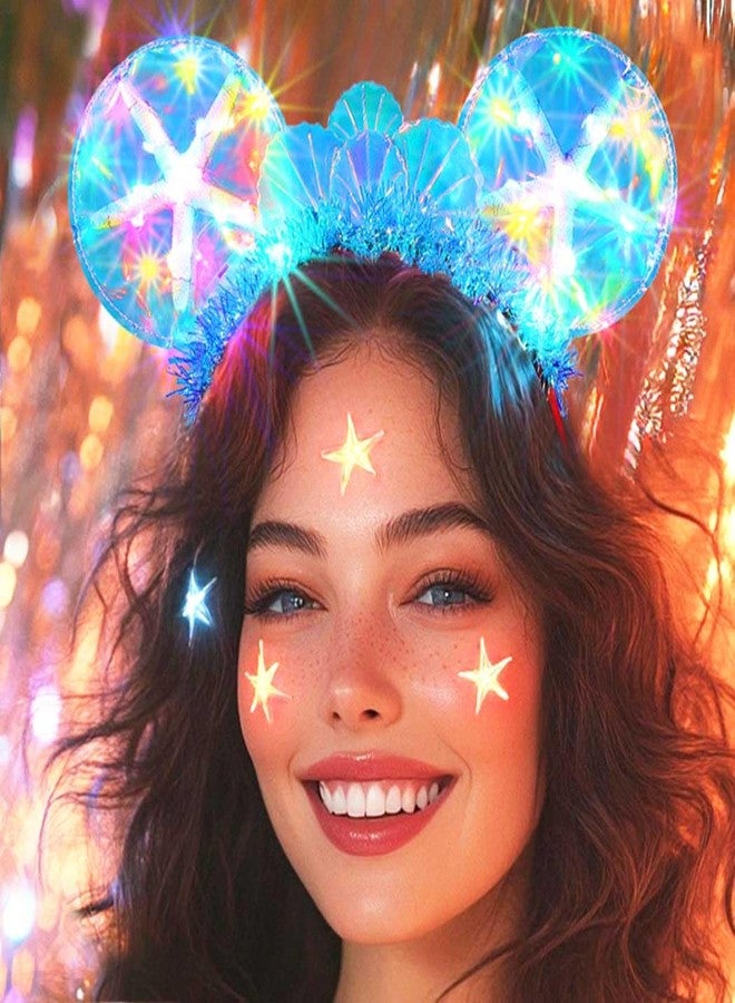 JONKY Light up Mouse Ear Headband Mermaid Costume Hair accessories for Women - Image 3
