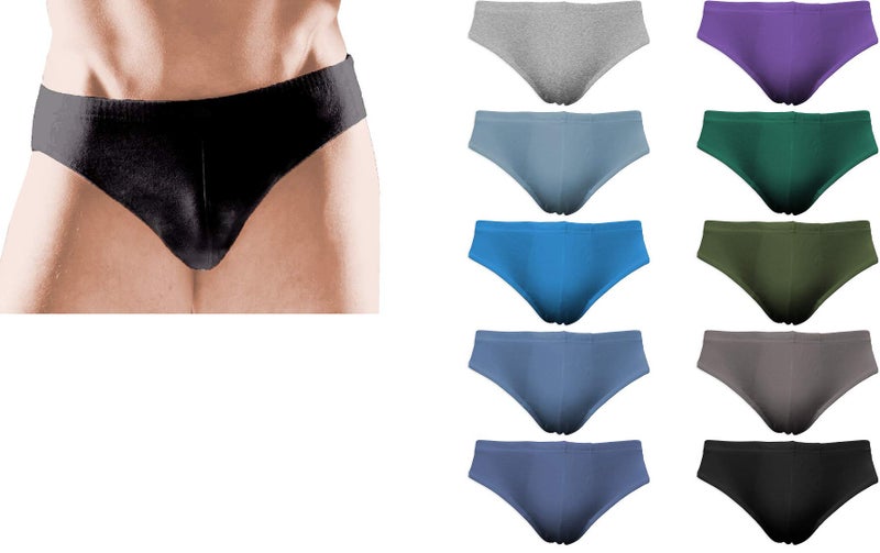 Andrew Scott Men's Cotton Color Sport Briefs |All Natural Cotton Underwear | Multi Packs -Colors - Image 1