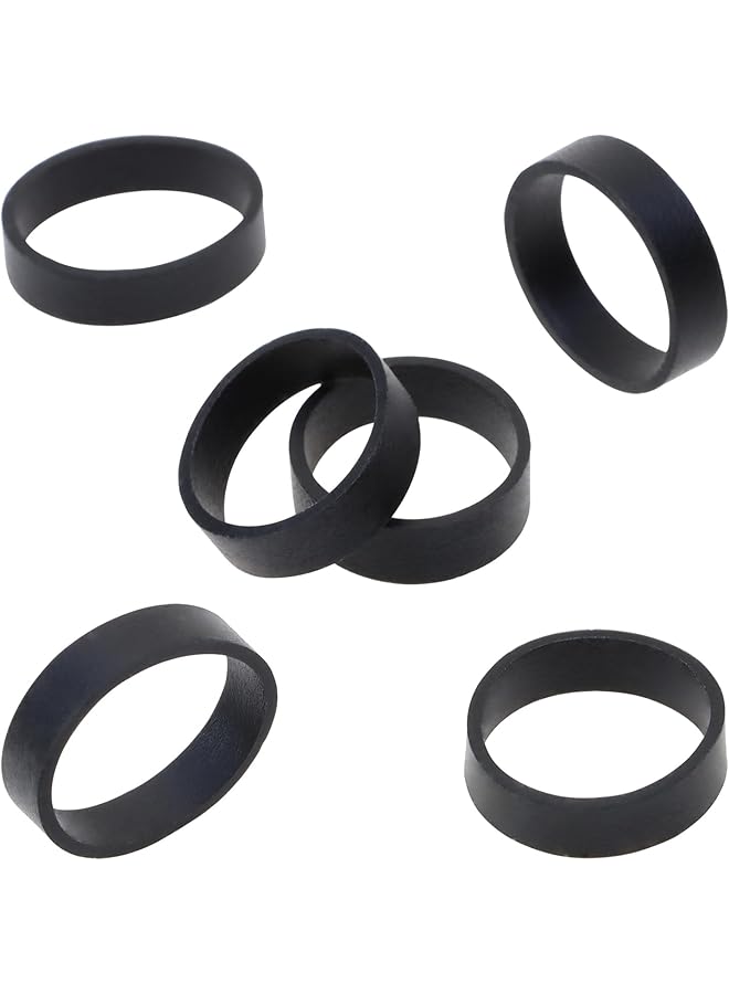erorex 100 Black Silicone Flat Cable Ties 0.62 Inch Diameter Reusable Rubber Rings For Cables Bags Home Kitchen Garage  - Image 1