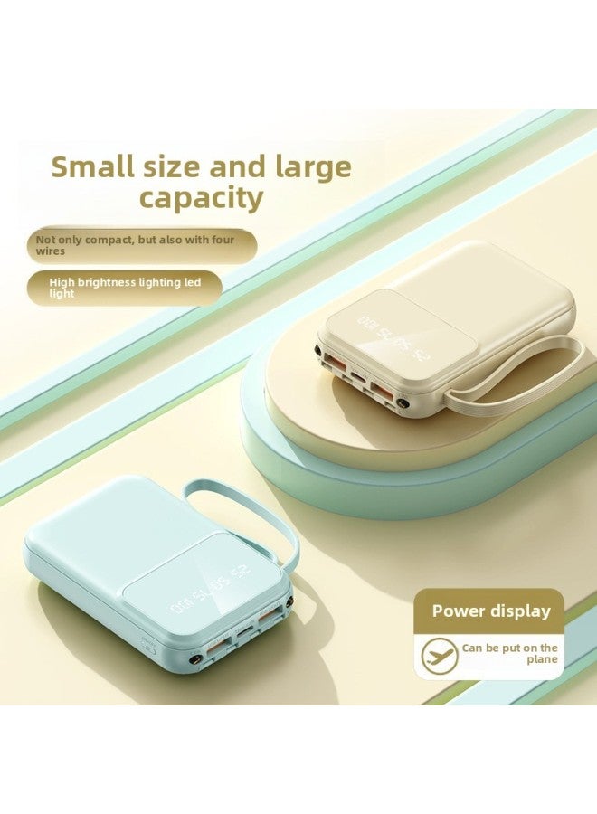 Loquat Mini Comes With Four-line Charging Treasure Large-capacity Portable Cartoon Mobile Power Gift Logo-Colour:Pink 【half Screen】-Power Supply Capacity:5000 Mah 【Export】 - Image 5