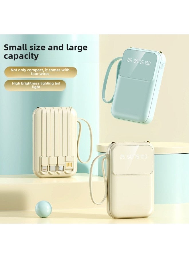 Loquat Mini Comes With Four-line Charging Treasure Large-capacity Portable Cartoon Mobile Power Gift Logo-Colour:Pink 【half Screen】-Power Supply Capacity:5000 Mah 【Export】 - Image 3
