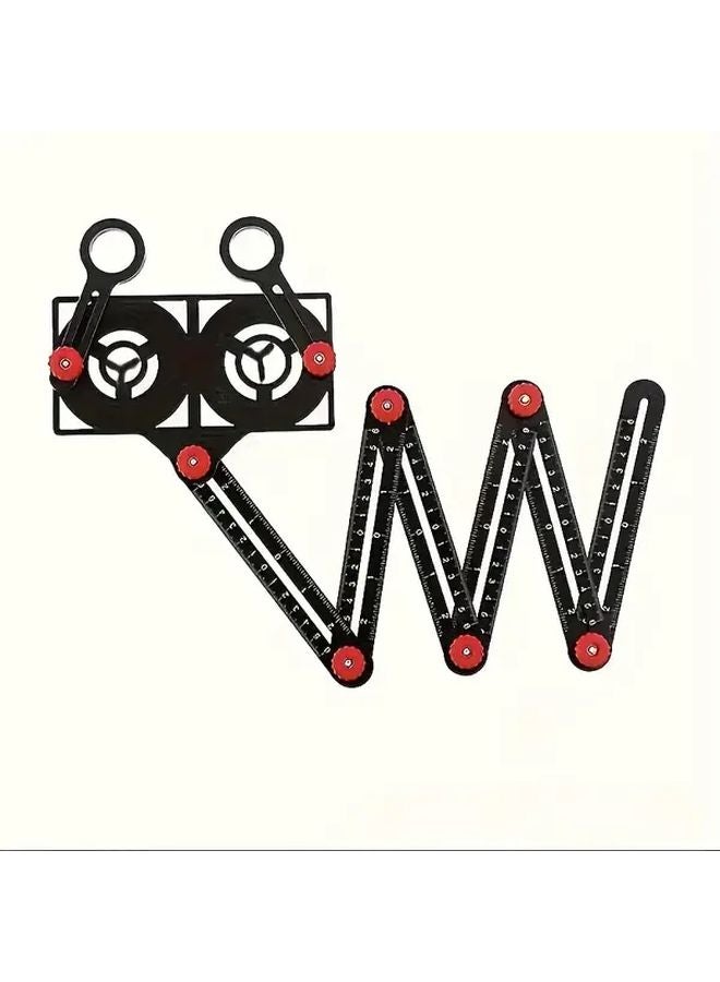 Six Fold Ruler Aluminum Angle Tool For Measuring Positioning And Drilling - Image 1