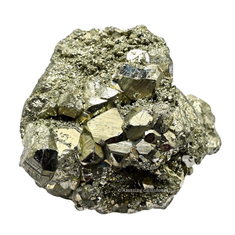 Amazing Gemstone عينات مجموعة حجر البيريت الكريستالي 15 أونصة طاقة عالية حجر البيريت الطبيعي بخصائص الشفاء