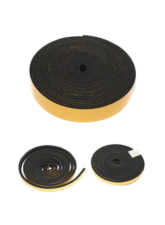 2 Rolls Weather Stripping Door Seal Strip, High Density Foam Tape,Weatherproof, Reduce Noise, Gap Filler Self Adhesive Rubber Weatherstrip Door Seal Strip Total 2 Meter - Image 2