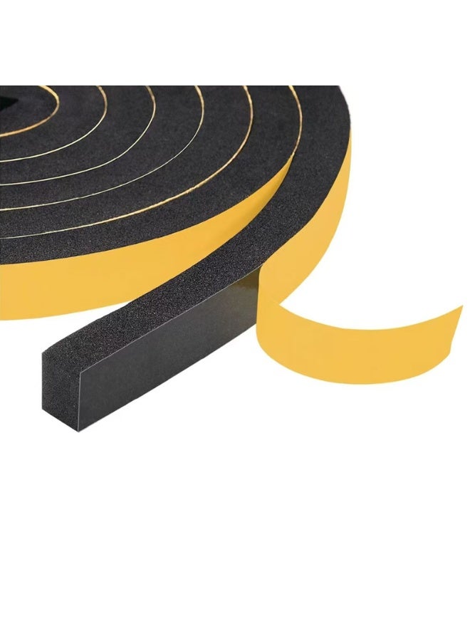 2 Rolls Weather Stripping Door Seal Strip, High Density Foam Tape,Weatherproof, Reduce Noise, Gap Filler Self Adhesive Rubber Weatherstrip Door Seal Strip Total 2 Meter - Image 3
