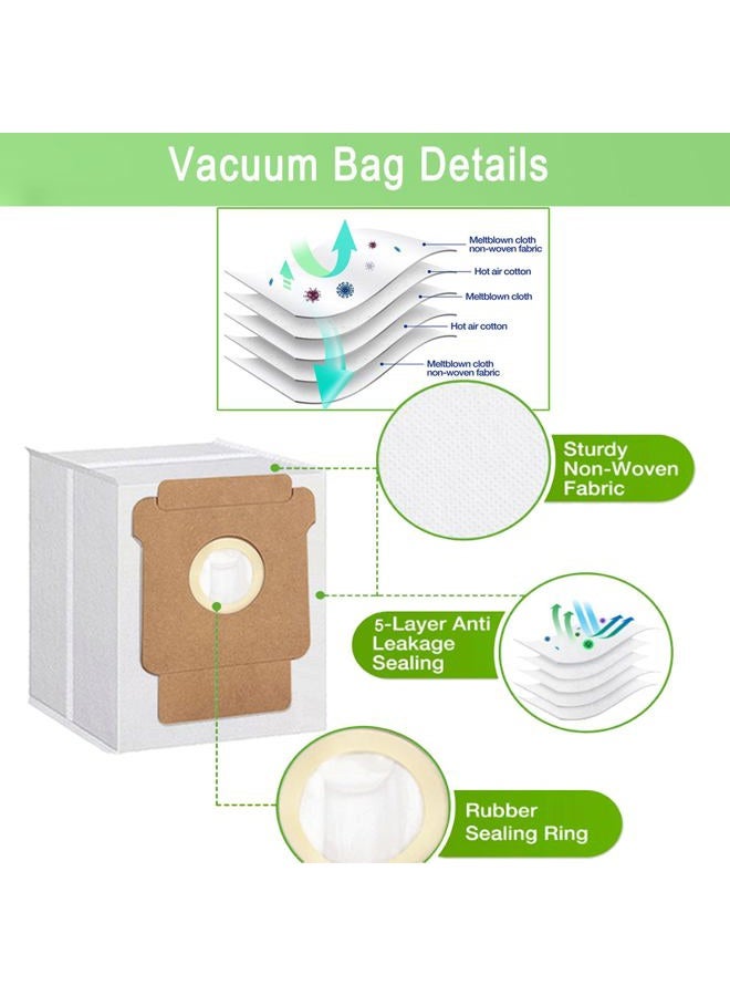 MalhSlix 12 Pack Q0520 Dust Bags for iRobot Roomba Essential Q0520 Robot Vacuum Cleaner, 2.9 L Large Capacity Replacement Vacuum Bags, Disposable Auto-Empty Dust Bin Bags,12 Pack Vacuum Bags - Image 3