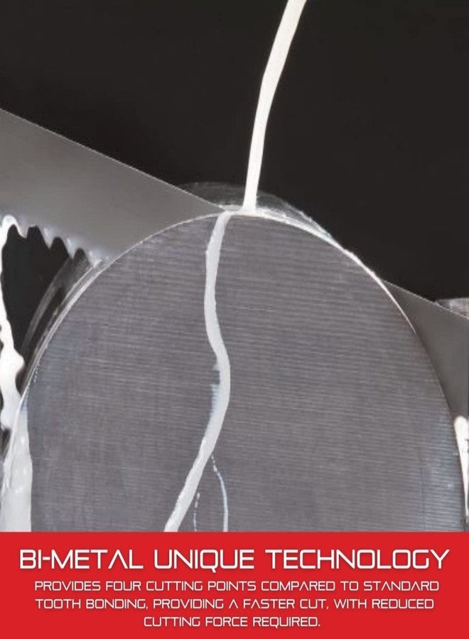 ستارريت شفرة منشار شريطي ثنائية المعدن من ستاريت إنتنس مع حافة قطع M42 HSS - مثالية للقطع المحيطي والأغراض العامة - 5 أقدام، 4-1/2 بوصة، 1/2 × 0.025 × 18/P - 99185-05-04-1/2 - Image 5