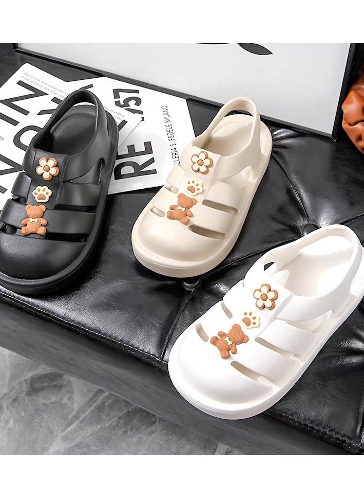 Suitable for men and women, soft-soled indoor and outdoor home slippers, casual thick-soled slippers, outdoor slippers, beach shoes  - Image 3
