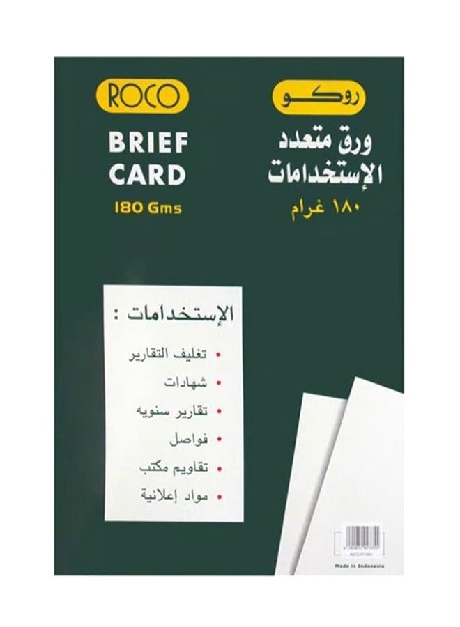 ROCO PAPER BRIEFCARD A4 WHITE