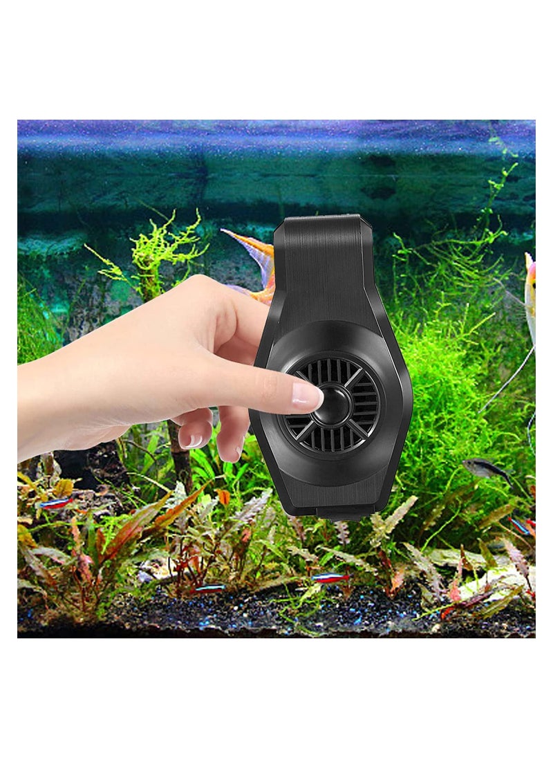 SYOSI - SYOSI Aquarium Chiller Fan, 2-Level Speed Adjustable Fish Tank Cooling Fan,  Angle Adjustable Aquarium Silent Fan, with USB Cable, Black - Image 1