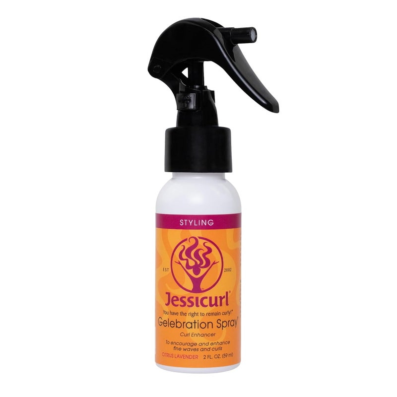 Jessicurl, Gelebration Spray, Citrus Lavender, 2 Fl oz. Curl Enhancer for Fine Hair with Flaxseed Extract, Curl Styler for Wavy Hair, Curly Hair Products