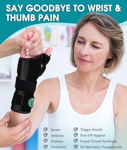 Oyakin Wrist Brace with Thumb Support for Carpal Tunnel Thumb Brace for De Quervains Tenosynovitis Tendonitis Thumb Spica Splint Right Hand Wrist Support Men and Women - Image 5