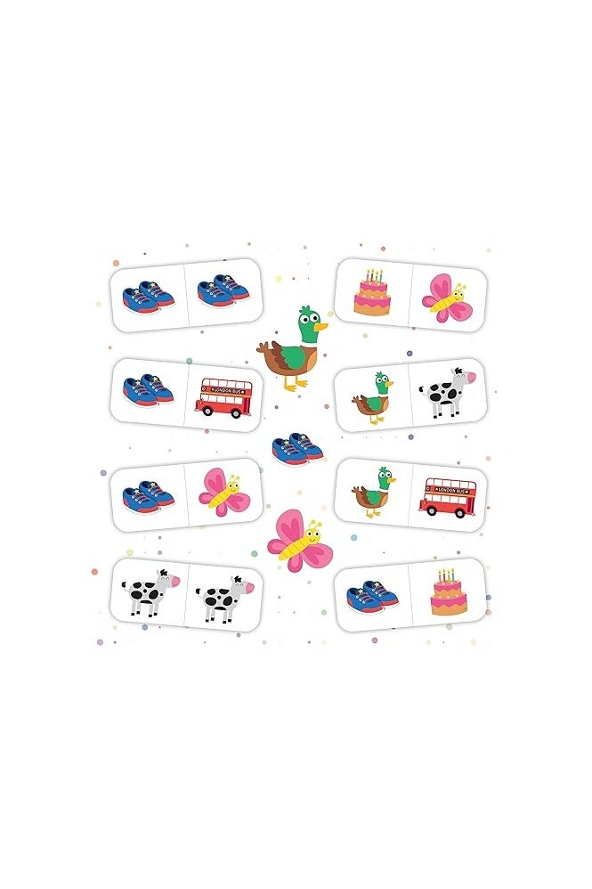 Green Tiger Popcorn Games & Puzzles First Words Dominoes for Kids 24 Tiles Board Dominoes Help in Focus & Concentration in Child - Image 2