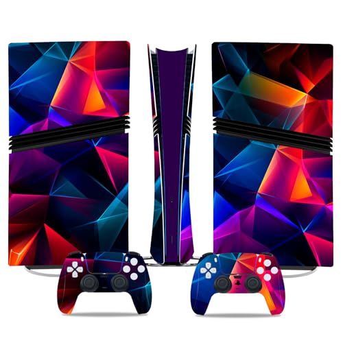 CXWITHY Skin Sticker for PS5 Pro Digital Edition, Protective Vinyl Decal Cover Wrap for Game Console Controller (Red) - Image 1