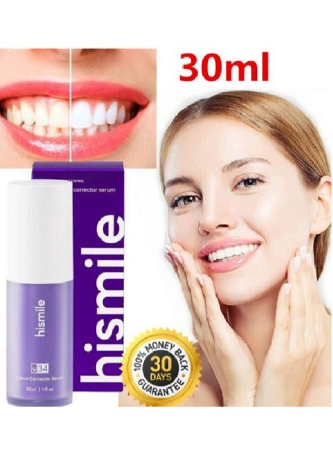 HiSmile Hismile V34 Teeth Color Corrector Paste Enhancer Whitening Booster Teeth Stain Removal 30ml - Image 3