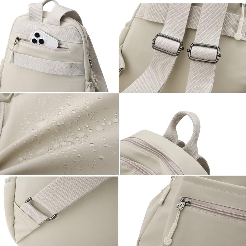 Tanweibago Mini Nylon Women Backpacks,11L Small Ladies backpacks Casual Lightweight Women Shopping Travel Daypack (Z-Lavender) - Image 3