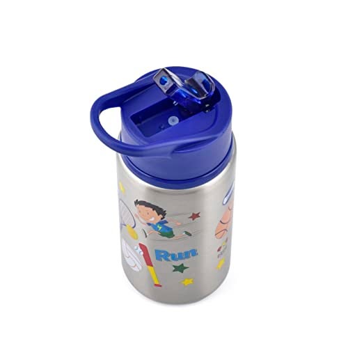 ONS KIDS Stainless Steel Water Bottle for Kids| Straw Bottles, Easy Grip | Leak Proof steel bottles for children, BPA Free, Easy to Carry - Sipper Bottles | Sports | (532 ML) - Image 5