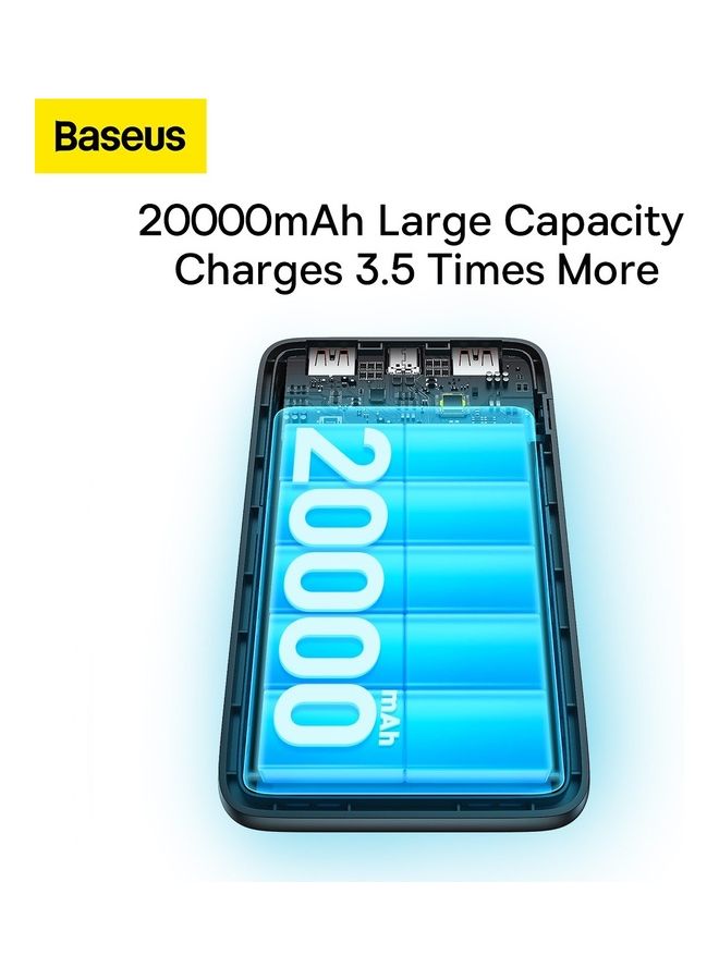 بيسوس بنك طاقة USB-C PD بقدرة 20000 مللي أمبير في الساعة، شاحن هاتف محمول، شاحن بطارية لأجهزة iPhone 14، 13، 12، iPad Pro، Galaxy S23، S23 Ultra، S23+ والمزيد مع كابل USB-C متضمن - Image 5