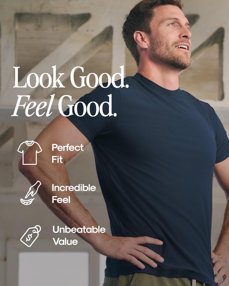 True Classic Workout Shirts for Men â€“ Mens Shirts & Muscle Shirt for Men, Gym Shirt, Mens Tank Top and Athletic Base Layer, Quick-Dry Workout Tee, Pack of 1, Black, M - Image 5