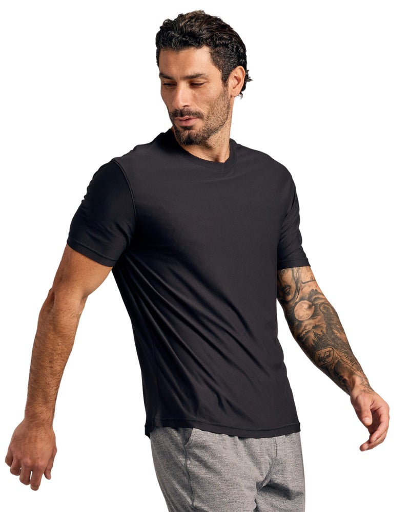True Classic Workout Shirts for Men â€“ Mens Shirts & Muscle Shirt for Men, Gym Shirt, Mens Tank Top and Athletic Base Layer, Quick-Dry Workout Tee, Pack of 1, Black, M - Image 1