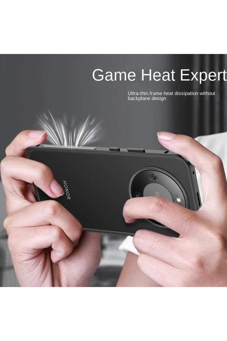 Compatible with Honor X70 5G Bumper Protective Case Shock-absorbing aluminium side bumper with holes, thin, with lens protection plate and aluminium metal frame, suitable for Honor X70 - Image 2