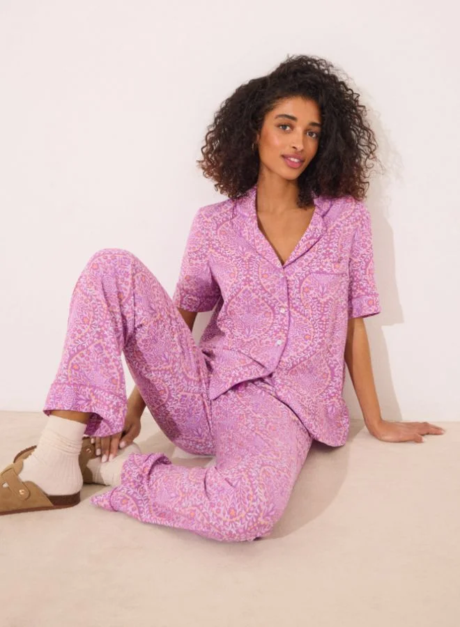 women'secret Viscose boho print classic pyjamas