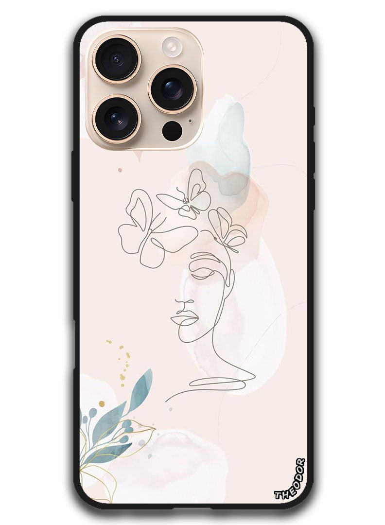 Theodor Protective Case Anti Scratch Shock Proof Bumper Cover For iPhone 16 Pro Max (6.9)-inch Girl art 1 - Image 1