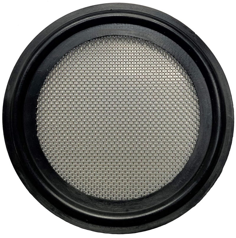 DR.COMPONENT 1.5" Sanitary Tri-Clamp Gaskets (Pack of 2), Bonded Type Screen (#40 Mesh/ 420 μm) Gaskets, Black EPDM - Image 1