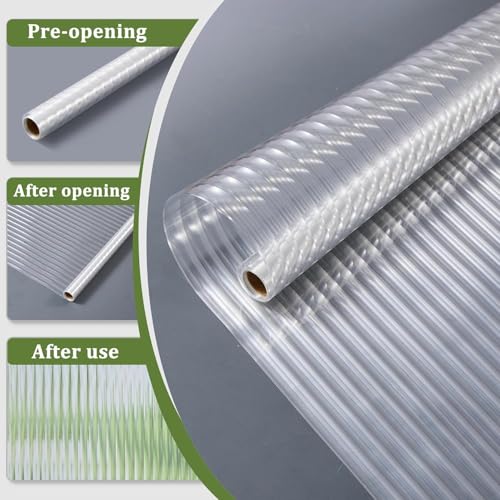 CREON Fluted Window Privacy Glass Film Reeded Window Film,Office Home Privacy 3D Fluted Frosted Sticker (60X182/Cm, Fluted Frosted Film)-Self-Adhesive - Image 2
