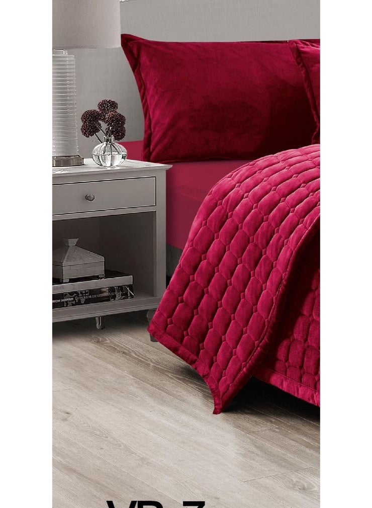 ريد روز مفرش سرير نفرين مضغوط من المخمل الناعم ليمنحك الدفئ والراحة مقاس230*250سم - Image 2