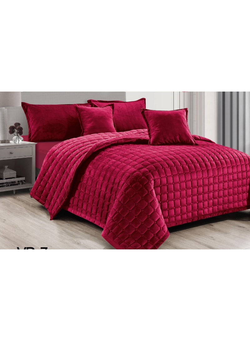ريد روز مفرش سرير نفرين مضغوط من المخمل الناعم ليمنحك الدفئ والراحة مقاس230*250سم - Image 1