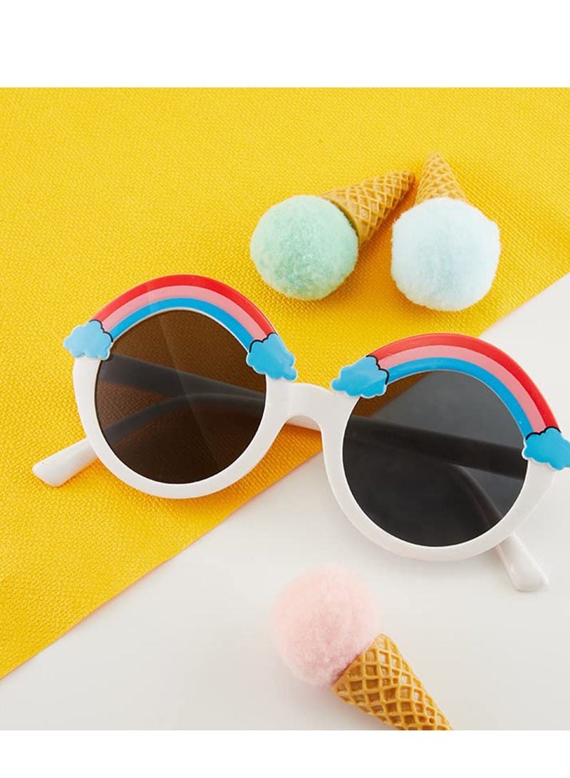 4 Pack Kids Sunglasses Summer Pink Rainbow Toddler Sunglasses for Boys Girls - Image 4