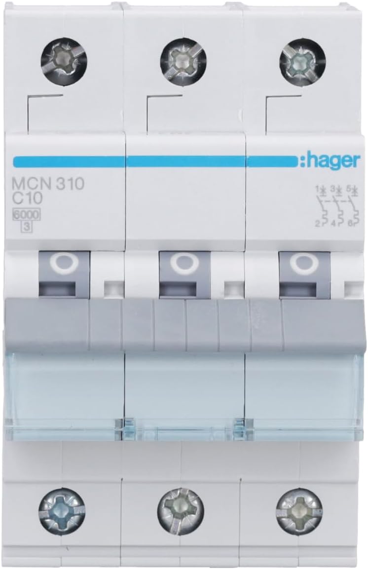 Hager Miniature Circuit Breaker 10A 6KA Type C-Made in EU - Image 2