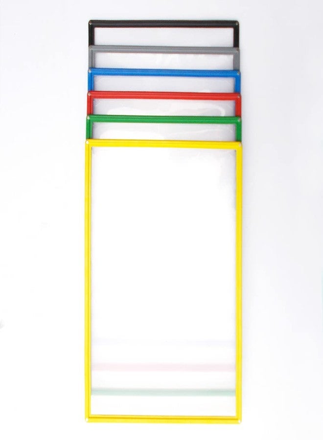 Infomate A4 Paper Magnetic Display Pocket File Folder with 4 Magnets, Multicolored, Pack of 6, 32.5 cm x 24 cm x 0.5 cm - Image 5