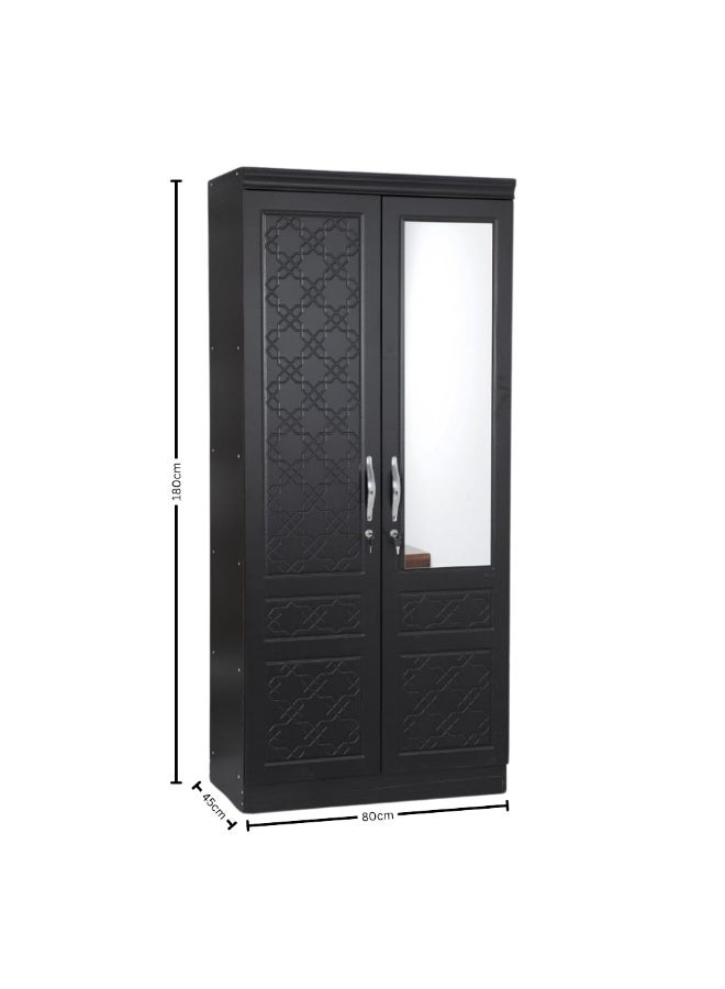 ABX HOME TITAN 2 Door Wooden Wardrobe, Cabinet Cupboard Engineered Wood Perfect Modern Stylish Heavy Duty With Mirror - Image 4
