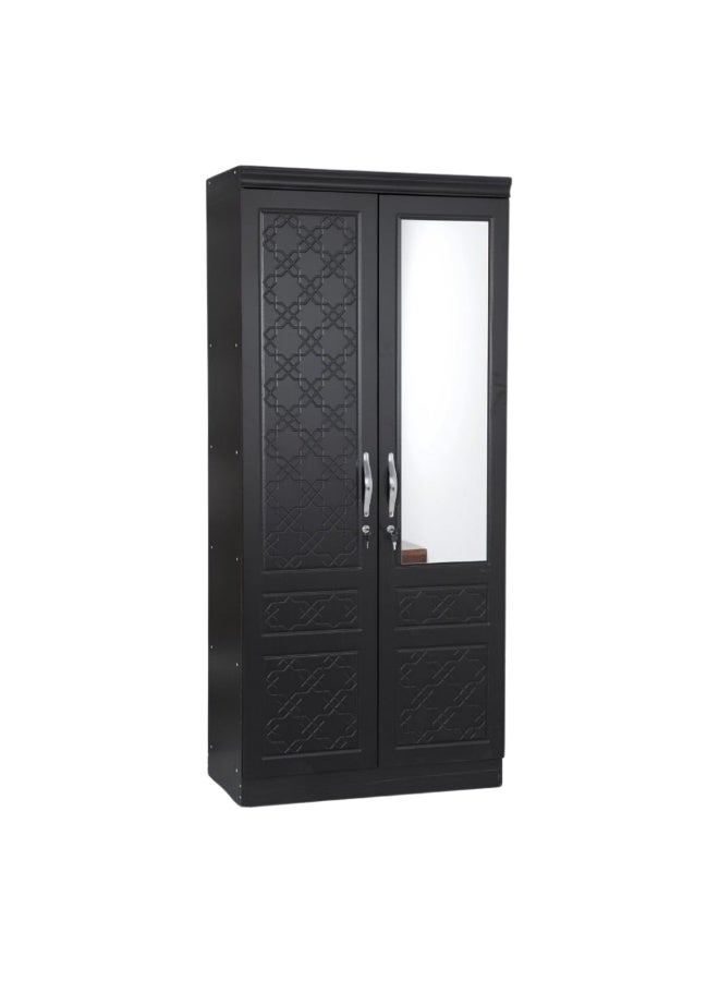 ABX HOME TITAN 2 Door Wooden Wardrobe, Cabinet Cupboard Engineered Wood Perfect Modern Stylish Heavy Duty With Mirror - Image 2