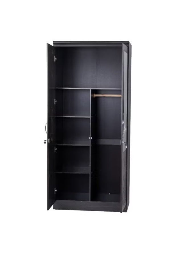 ABX HOME TITAN 2 Door Wooden Wardrobe, Cabinet Cupboard Engineered Wood Perfect Modern Stylish Heavy Duty With Mirror - Image 3